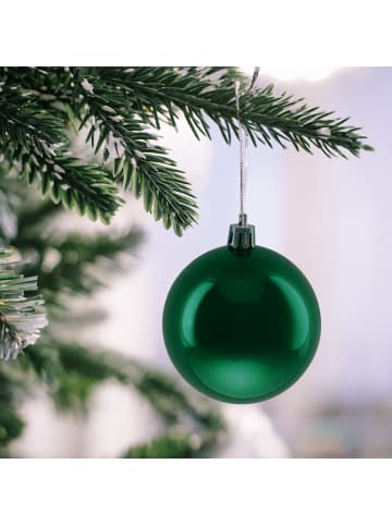 relaxdays 100-tlg. Weihnachtskugeln Set in Dunkelgrün