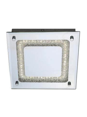 näve LED Deckenleuchte "THUN" in chrome - (L)24 cm x (B)24 cm x (H)6 cm - EEK E
