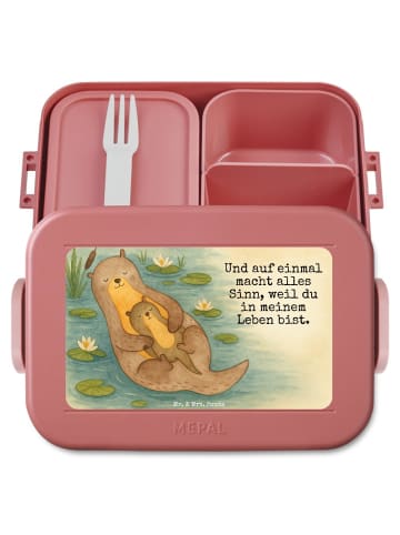 Mr. & Mrs. Panda Bento Box Otter Kind Design mit Spruch in Rot Pastell