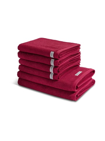 Ross 4 X Handtuch 2 X Duschtuch - im Set Selection - Organic Cotton in Rubin