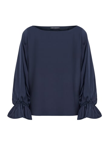 Betty Barclay Satin-Bluse mit U-Boot-Ausschnitt in Night Sky