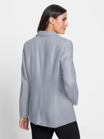 WITT WEIDEN Blazer in taubenblau-weiß-gemustert