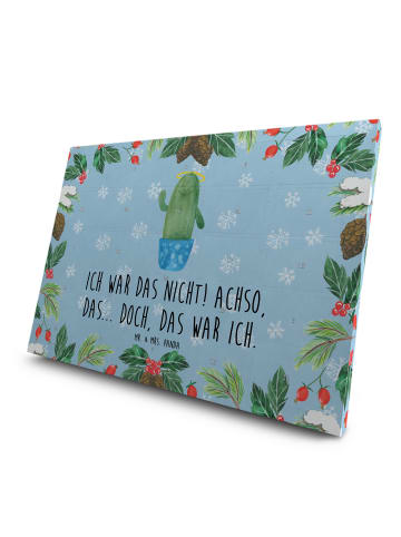 Mr. & Mrs. Panda Adventskalender Kaktus Heilig mit Spruch in Eisblau