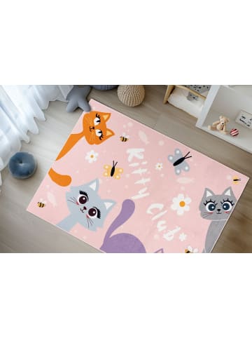 Kayoom Teppich Wonder 129 in rosa - rechteckig