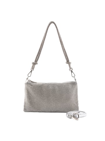 Seidenfelt Hallila Schultertasche 26 cm in silver