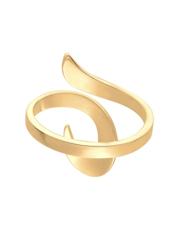 Elli Ring 925 Sterling Silber Ornament, Wellen in Gold