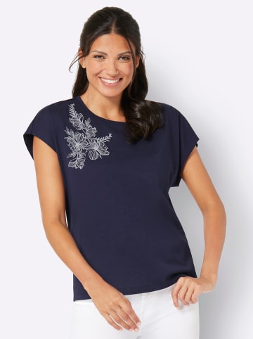 Sieh an! Kurzarm-Shirt in marine-ecru