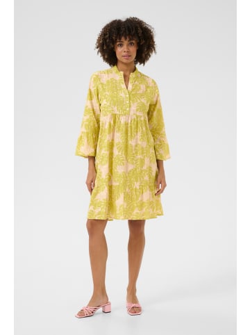 CULTURE Kleid CUdebora Loose fit in Green Palm Leaves