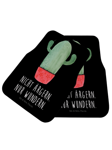 Mr. & Mrs. Panda Autofußmatte Kaktus Wut mit Spruch in Schwarz