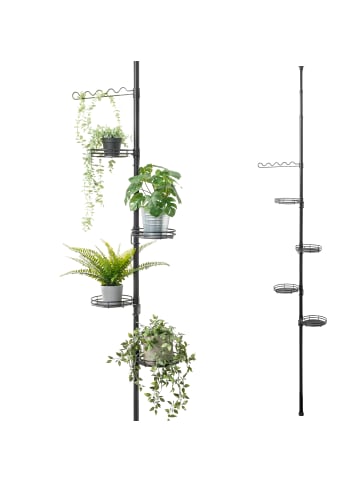 bremermann Teleskop-Blumenregal schwarz