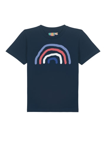 wat? Apparel T-Shirt Regenbogen in Dunkelblau