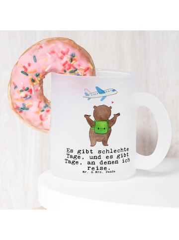 Mr. & Mrs. Panda Kaffeetasse Bär Reisen mit Spruch in Transparent