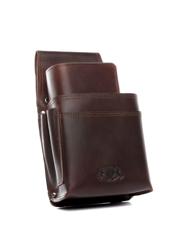 SID & VAIN Leder-Geldbörse & Kellnerholster echt Leder Kellner Geldbörse groß braun ABERDEEN in braun