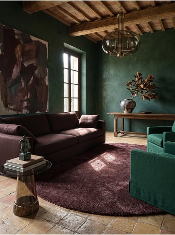 KADIMA DESIGN Rundteppich Uni Antirutsch weich wohnlich Wohnzimmer Schlafzimmer