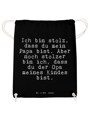 Mr. & Mrs. Panda Jutebeutel Ich bin stolz, dass... mit Spruch in Schwarz