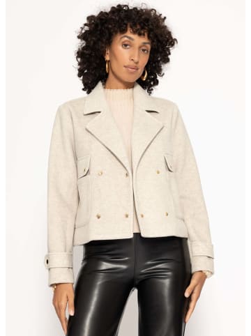 SASSYCLASSY Kurze Jacke mit Reverskragen in Grau