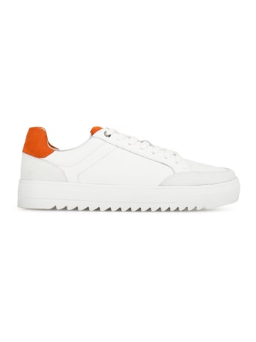 PS Poelman Sneaker "MIKE" in Weiß mit Orange