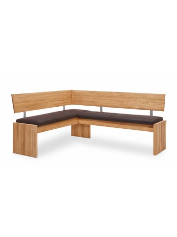 58 aufm Kessel ECKBANKGRUPPE Modern Dani 1 für 7 Personen Massivholz Wildeiche/Braun