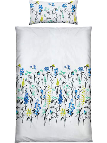 Erwin Müller Seersucker Bettwäsche in blau-grün