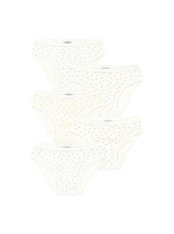 PETIT BATEAU 5er-Pack Slips Herzen in Weiß