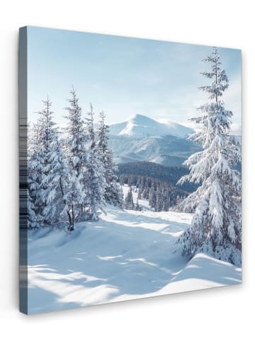 OnlyWow Leinwand Bilder Schneelandschaft