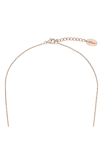 S. Oliver Jewel Halskette Silber 925, rosévergoldet in Roséfarben