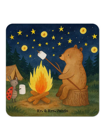 Mr. & Mrs. Panda Tassenuntersetzer Bär & Marienkäfer Lagerfeuer ... in Weiß