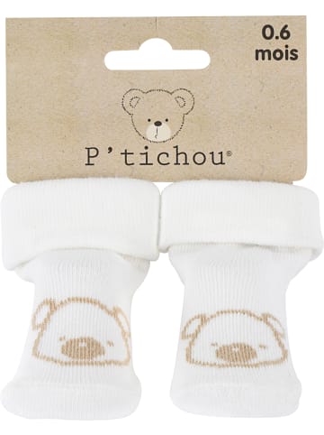 Cotton Prime® Erstlingssöckchen Babysocken mit süssem Tier-Motiv in Wollweiss