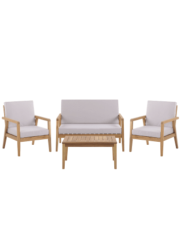 Beliani 4-tlg Lounge Set PALLANO in Braun/Grau