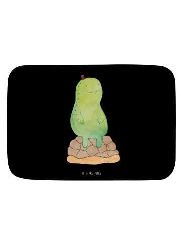 Mr. & Mrs. Panda Badteppich Schildkröte Pause ohne Spruch in Schwarz