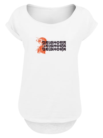 F4NT4STIC Long Cut T-Shirt Geishora Japan Streetstyle in weiß