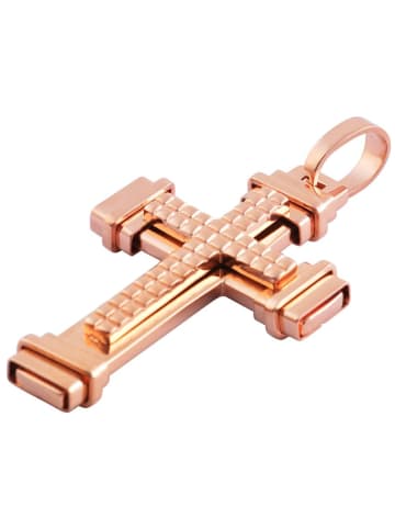 Adeliás Unisex Anhänger – Kreuz Kreuzanhänger aus Edelstahl in gold