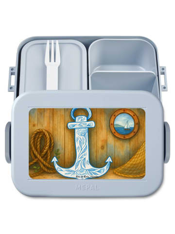 Mr. & Mrs. Panda Brotdose Anker Blau Design ohne Spruch in Blau Pastell