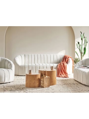 Beliani 3-Sitzer Sofa MALUNG in Weiß - (W) 200 x (H) 68 x (L) 79 cm