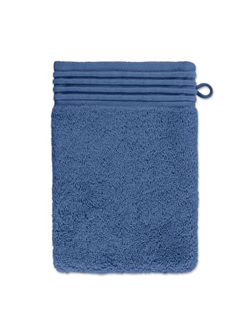 Möve Waschhandschuh Loft in china blue