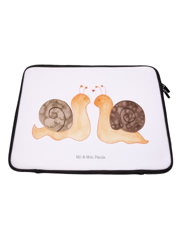 Mr. & Mrs. Panda Notebook Tasche Schnecken Liebe ohne Spruch in Weiß