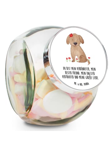 Mr. & Mrs. Panda gewürzglas Hund Dame mit Spruch in Weiß