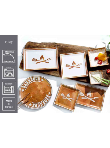 Ritzenhoff & Breker 6er Set Servierschalen Rusty 17 x 17 cm in braun