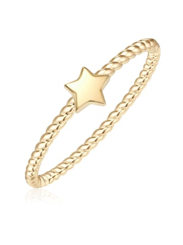 Glanzstücke München Ring Stern aus Sterling Silber in gelbgold