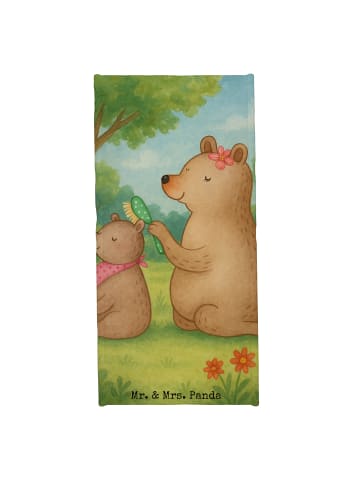 Mr. & Mrs. Panda Strandtuch Bär Kind Design ohne Spruch in Weiß