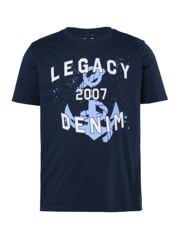 Men Plus Kurzarm T-Shirt in navy blau