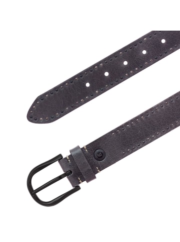 b.belt Nietengürtel Leder anthrazit