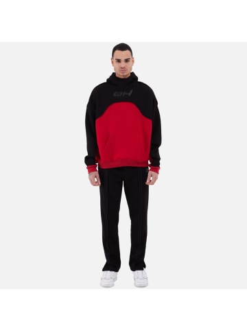 COFI 1453 Jogginganzug Set Jogger Hoodie Oversize Unisex in Schwarz-Rot