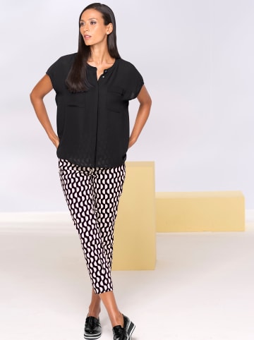 Heine Kurzarm-Bluse in schwarz