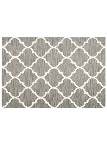 Beliani Kurzflor YALOVA in Grau - (W) 140 x (H) 2 x (L) 200 cm