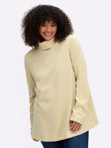 sheego Rollkragenpullover in sand