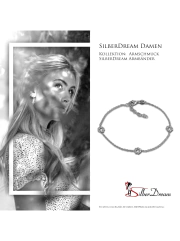 SilberDream 925 Silber Damen SilberDream Armbänder Blümchen ca. 18cm + 3cm Verlängerung