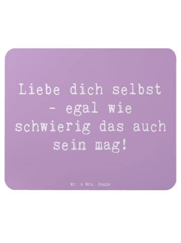 Mr. & Mrs. Panda Mousepad Spruch Selbstakzeptanz Liebe mit Spruch in Lavendeltraum