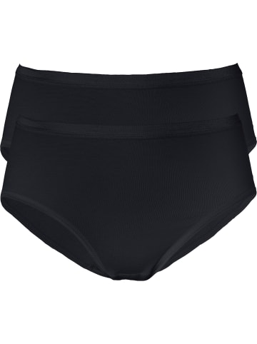 Erwin Müller Feinripp Slip 2er-Pack in schwarz