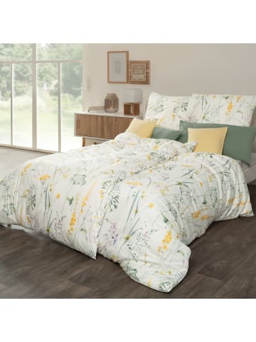 Estella Interlock-Jersey Bettwäsche Melis in lindgrün-apricot